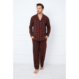 Nicolas piżama męska długi rękaw, długie spodnie